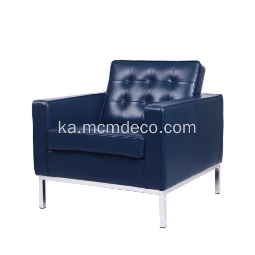 კლასიკური ტყავის Knoll Sofa ერთ ადგილს